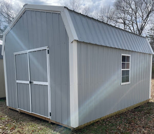 12x16 Metal Grey lofted Barn