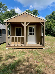 12x16 Pine Bark Utility Cabin