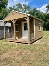 Load image into Gallery viewer, 12x16 Pine Bark Utility Cabin
