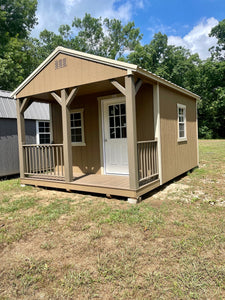 12x16 Pine Bark Utility Cabin