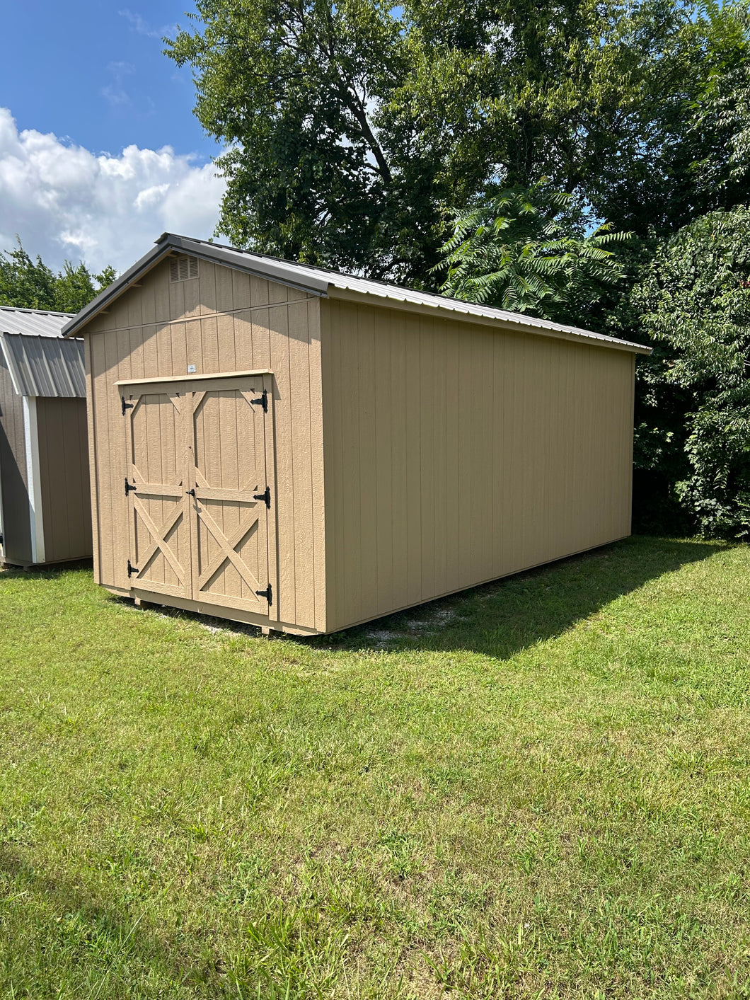 10x20 Tan Utility Shed